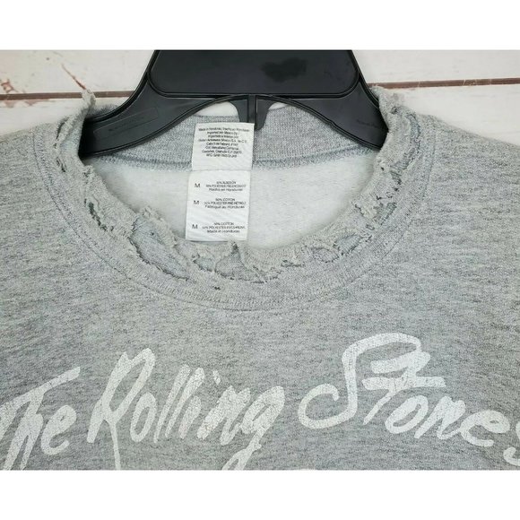 Gildan Heavy Blend Medium The Rolling Stones Lip U.S.A Graphic Distressed Collar - Picture 4 of 12